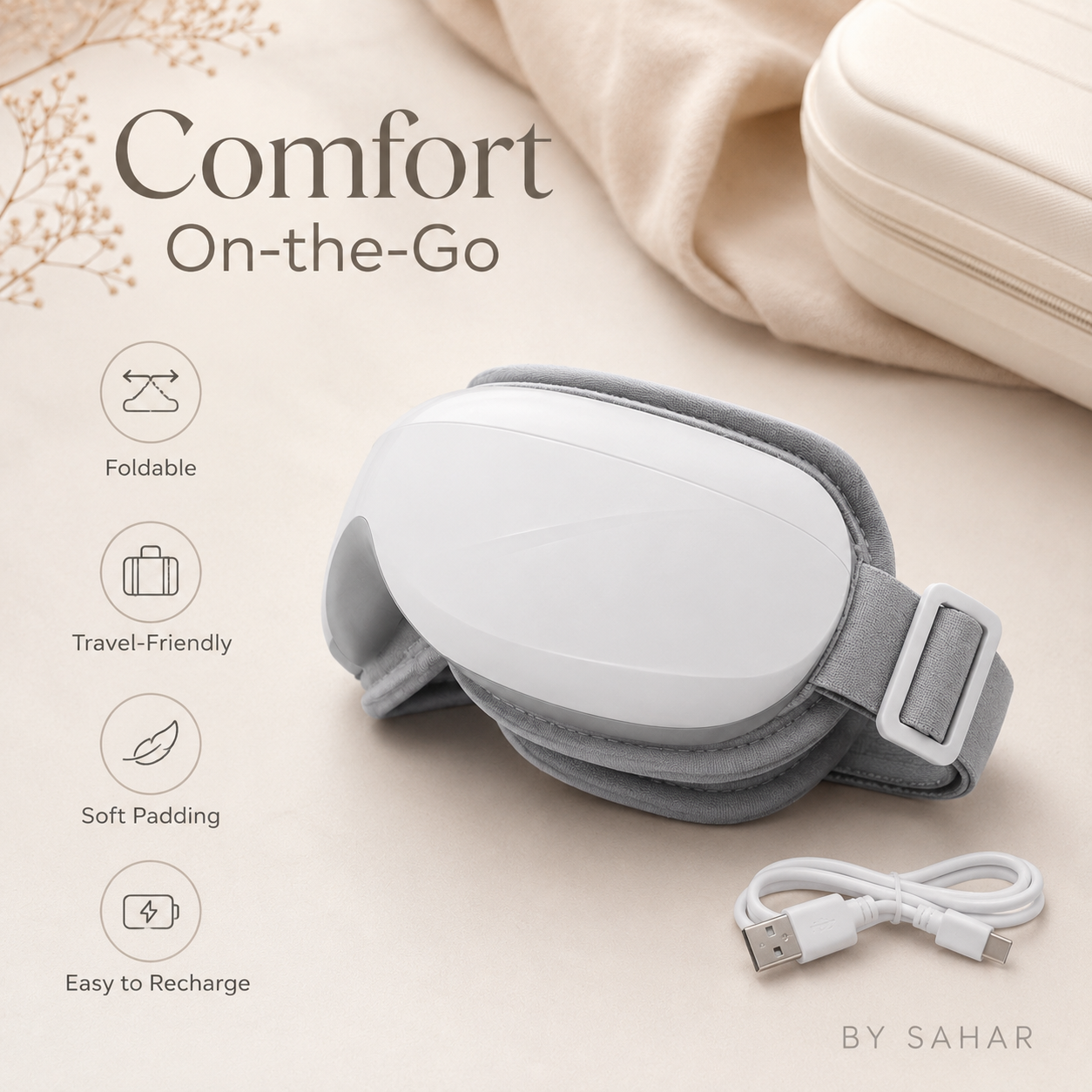 Heated Eye Massager with Compression & Music