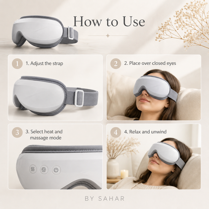 Heated Eye Massager with Compression & Music